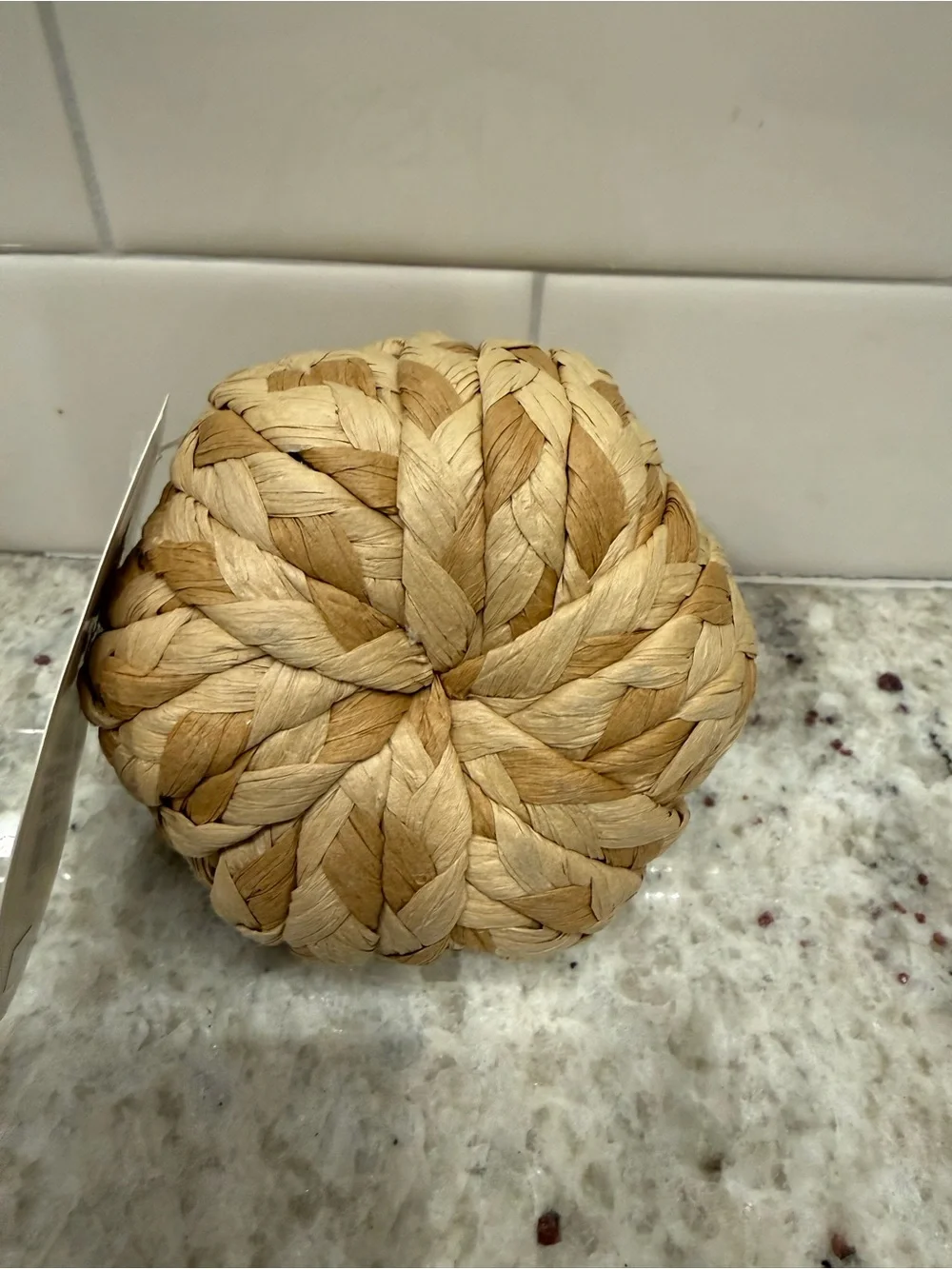3/$15* Threshold Fall Decor: Small Woven Pumpkin in Natural Tan and Cream NWT